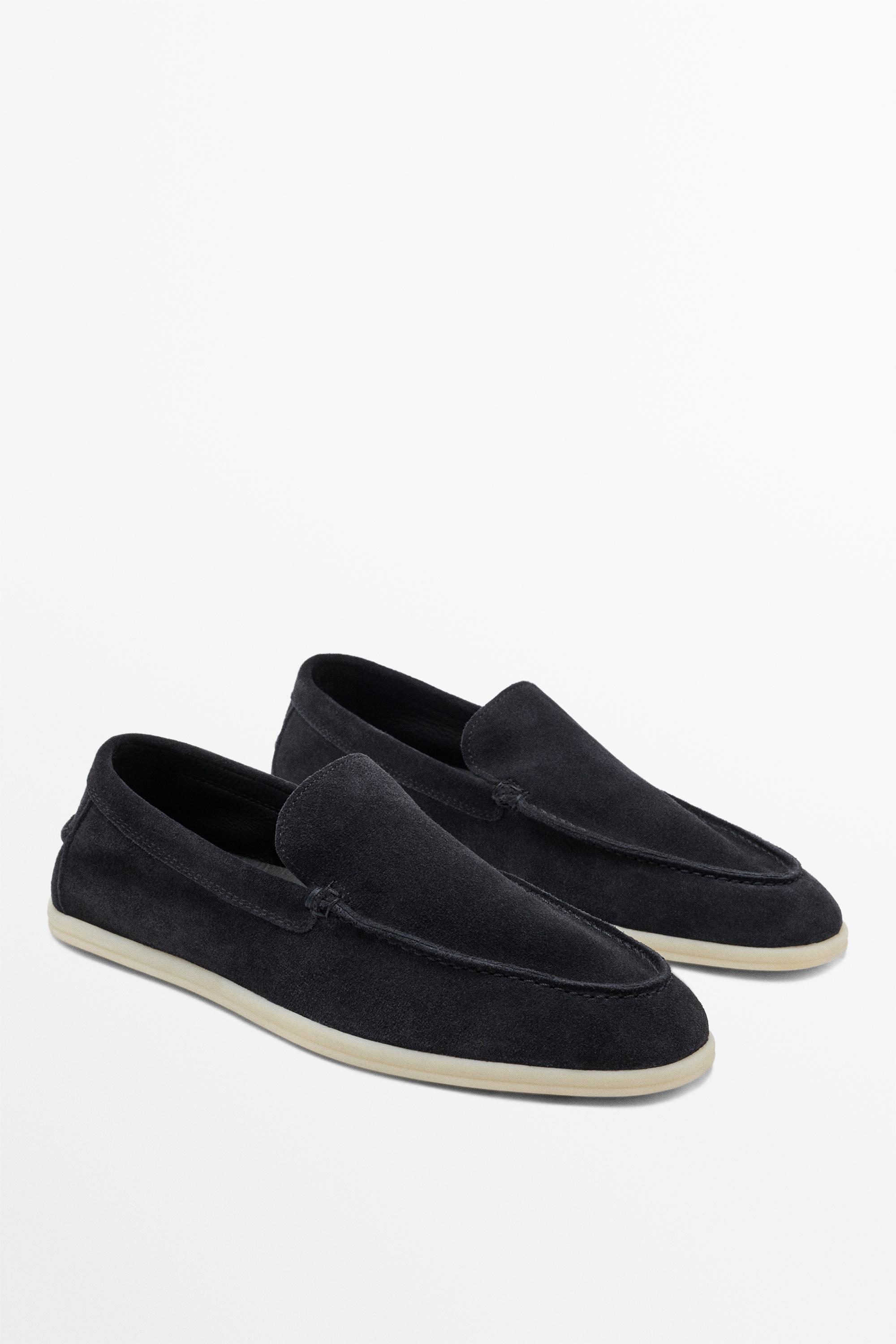 Mocassin en croûte de cuir souple